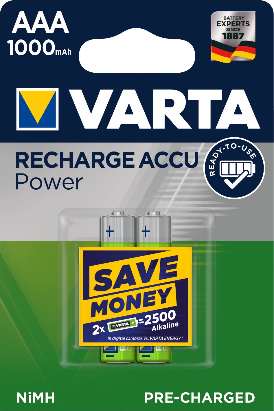 Pile Accu Varta Hr03 Nimh Aaa 1000Mah Blister2 VARTA