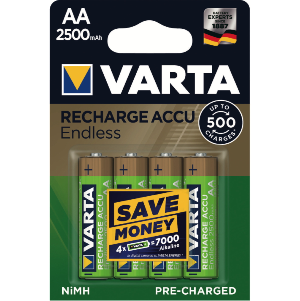 4 piles rechargeables 56706 AA - VARTA