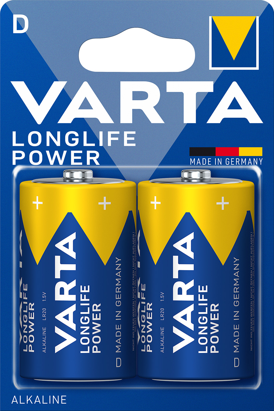 2 Piles LR20 d longlife power - VARTA