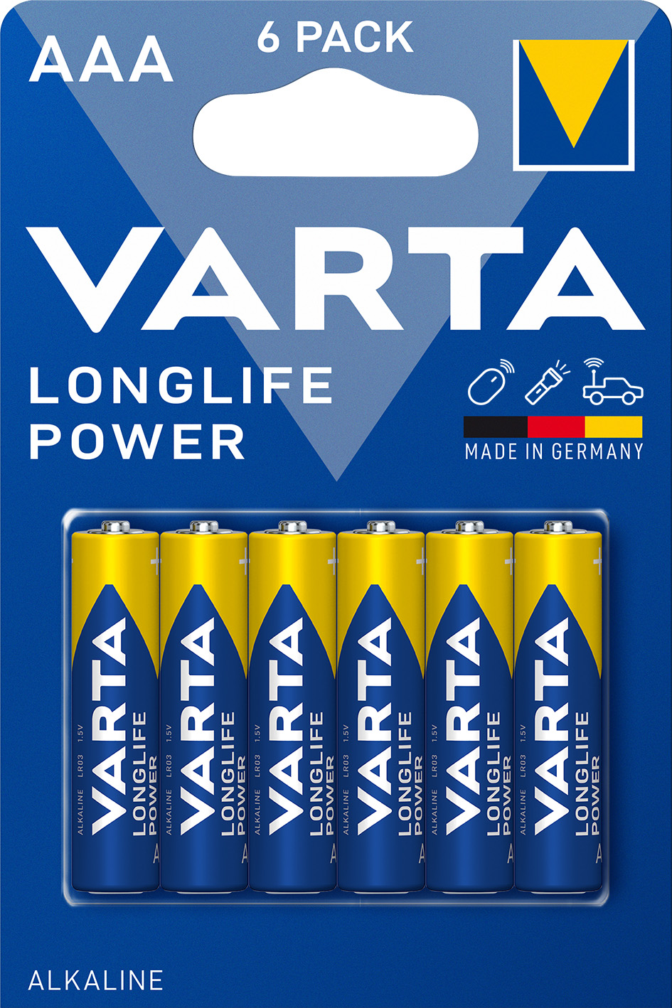 6 Piles LR03 aaa longlife power - VARTA