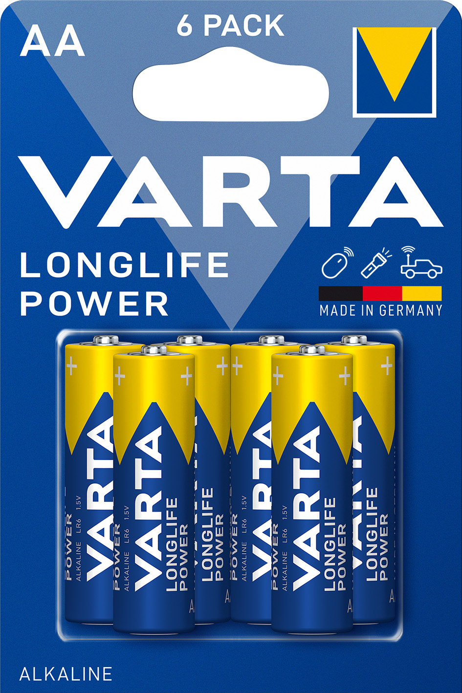 6 Piles LR06 aa longlife power - VARTA