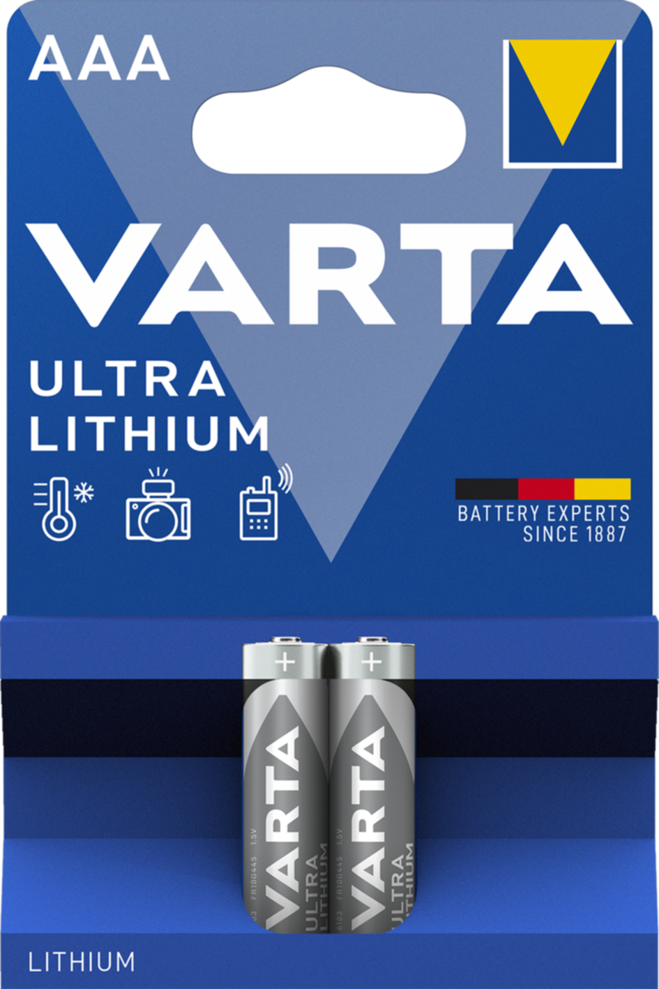 2 piles Lithium Professional 6103 AAA - VARTA 