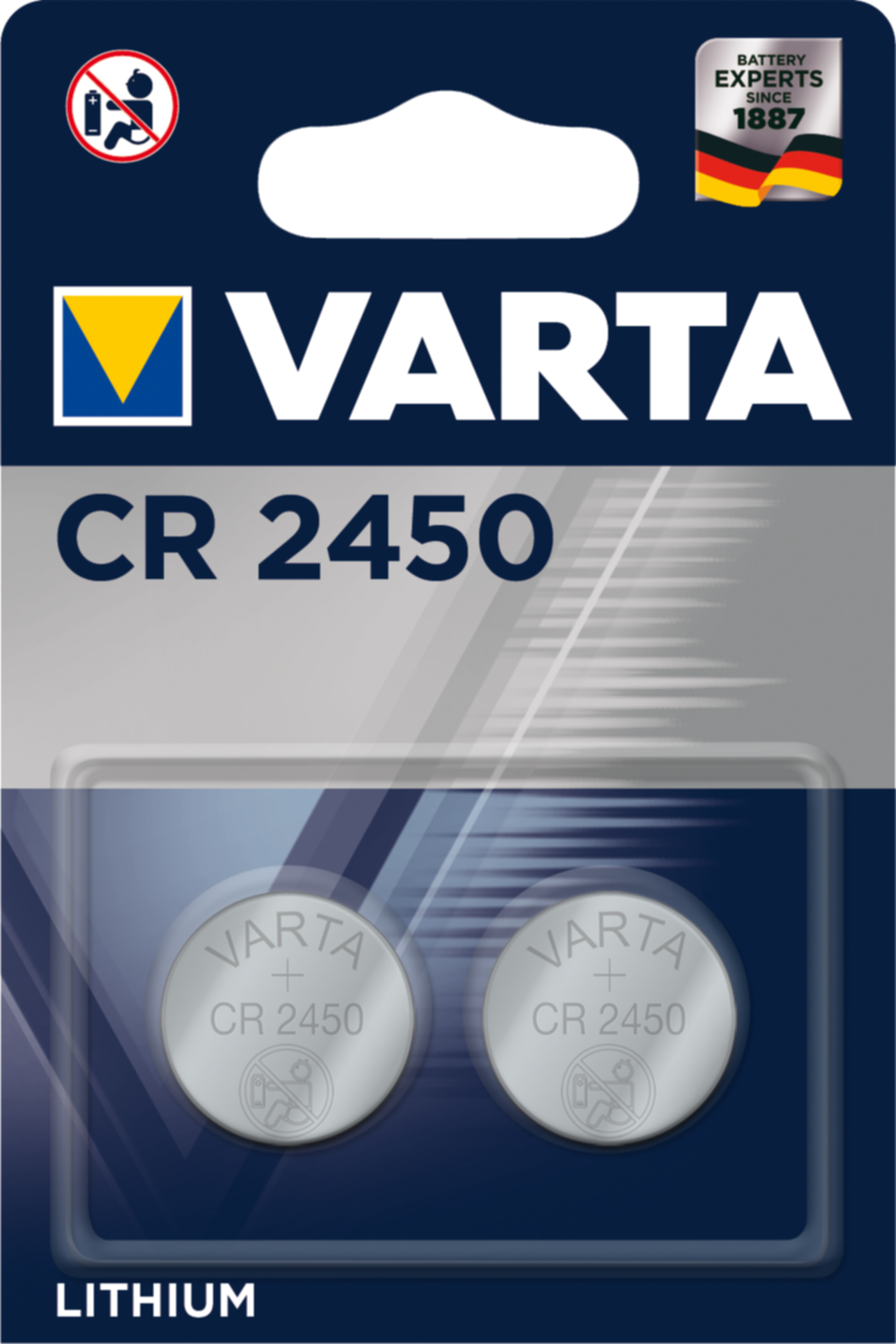 2 piles CR2450 3v - VARTA