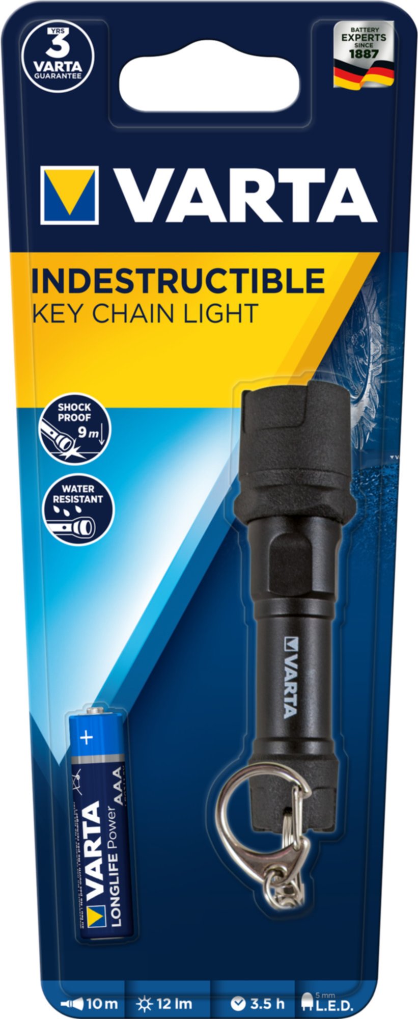 Torche indestructible led key chain 1xaaa