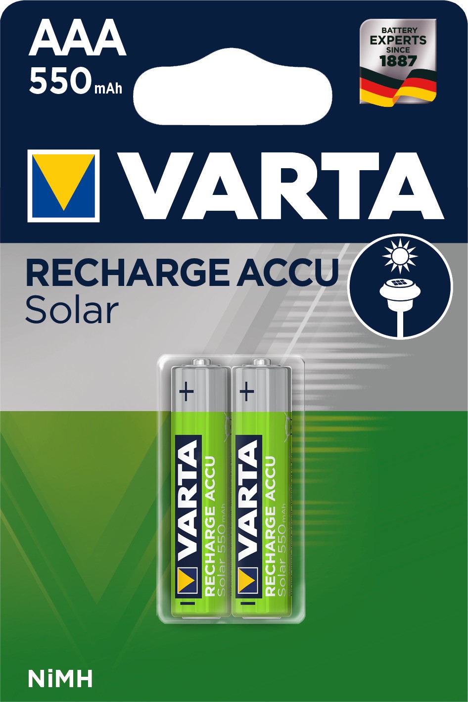 Pile Solar Accus Aaa 500Mah Blister2 VARTA