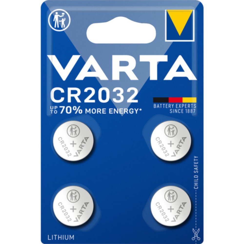 5 Piles lithium CR2032 3V - VARTA