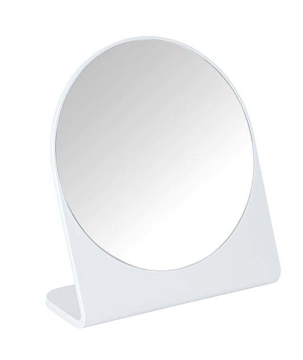 Miroir Marcon plastique/verre blanc Ø17cm - WENKO