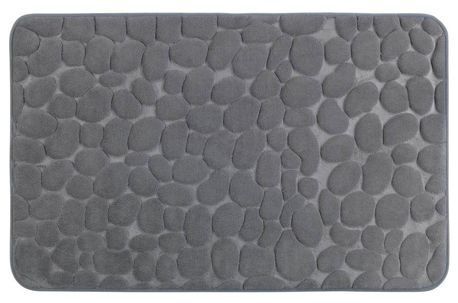 Tapis de bain Memory Foam 50x80cm Pebbles gris - WENKO 