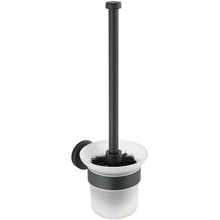 Pot à balai Bosio verre/inox noir mat - WENKO