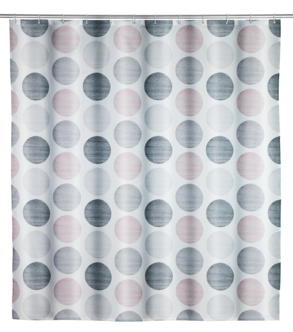 Rideau de douche PastellDots multicolore 180x200cm