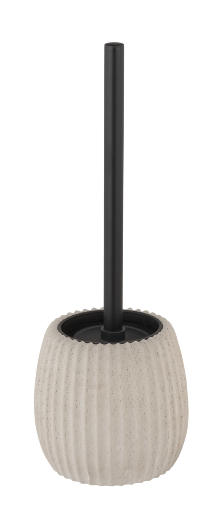 Brosse WC Torretta terre diatomée/acier inox gris clair