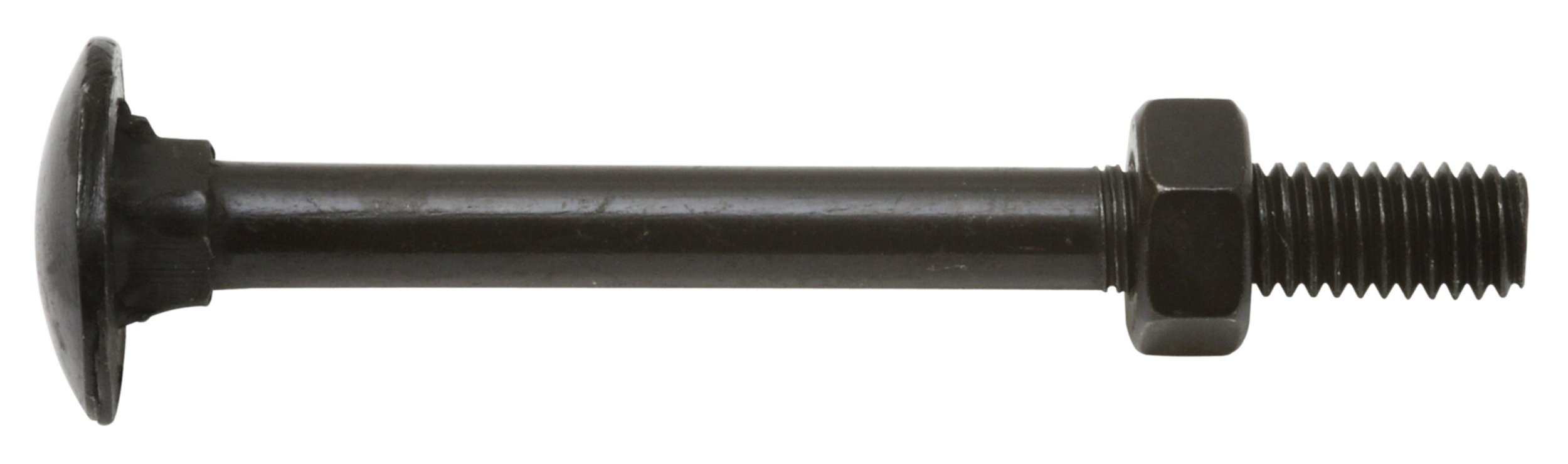 Boulon bois TRCC, M6 x 50, acier zingué noir, DIN 603