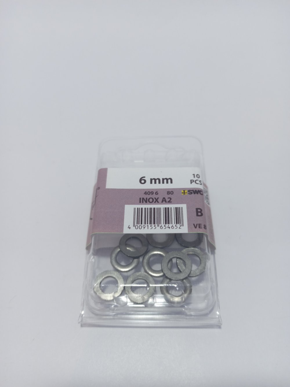 Rondelle 6 mm, acier inoxydable A2, DIN 125