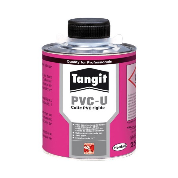 Colle PVC Rigide Non Potable + Pinceau 250gr - TANGIT