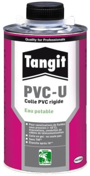 Colle PVC Rigide Eau Potable + Pinceau 1kg - TANGIT