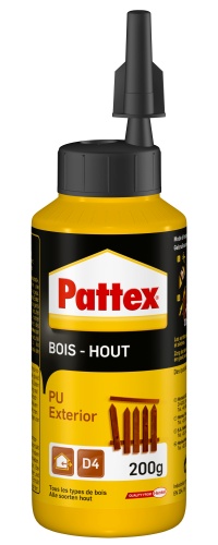 Colle à bois PU extérieur biberon 200 g - PATTEX