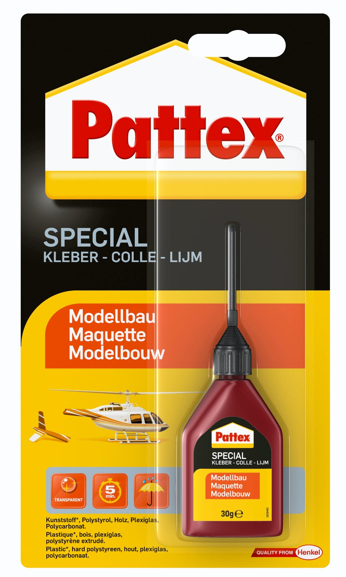 Colle spécialités matériaux maquette 30g - PATTEX