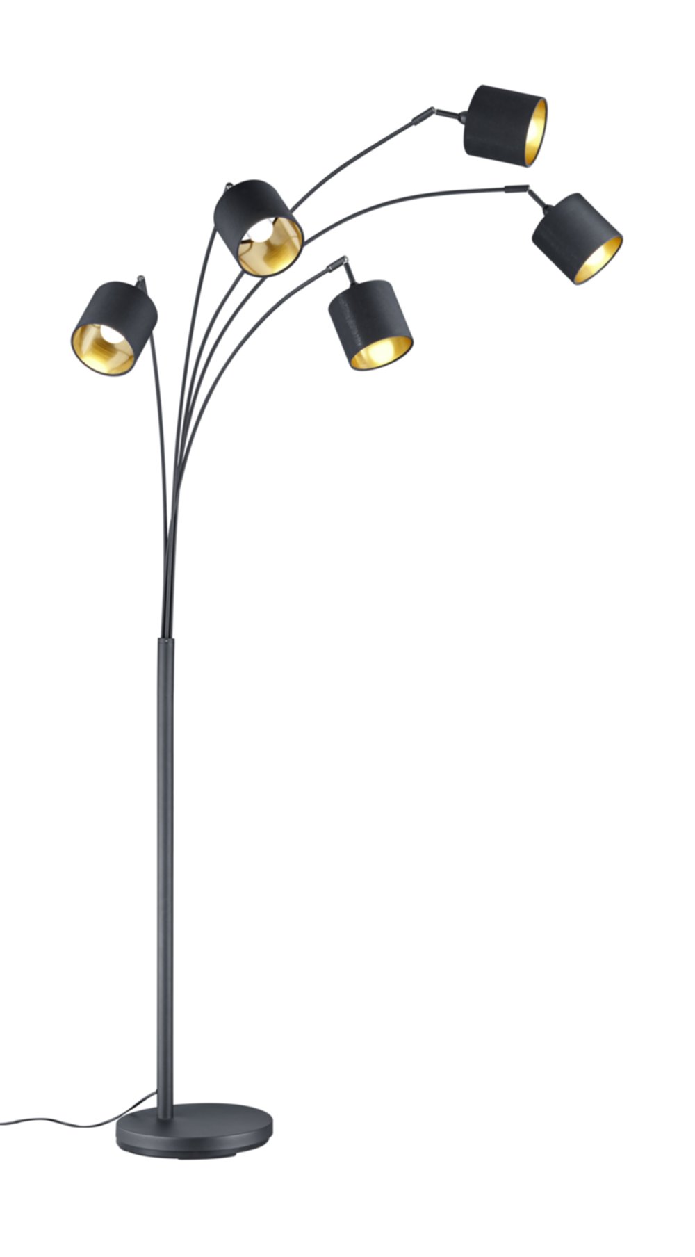 Lampadaire Tommy Noir Mat H.200cm - REALITY