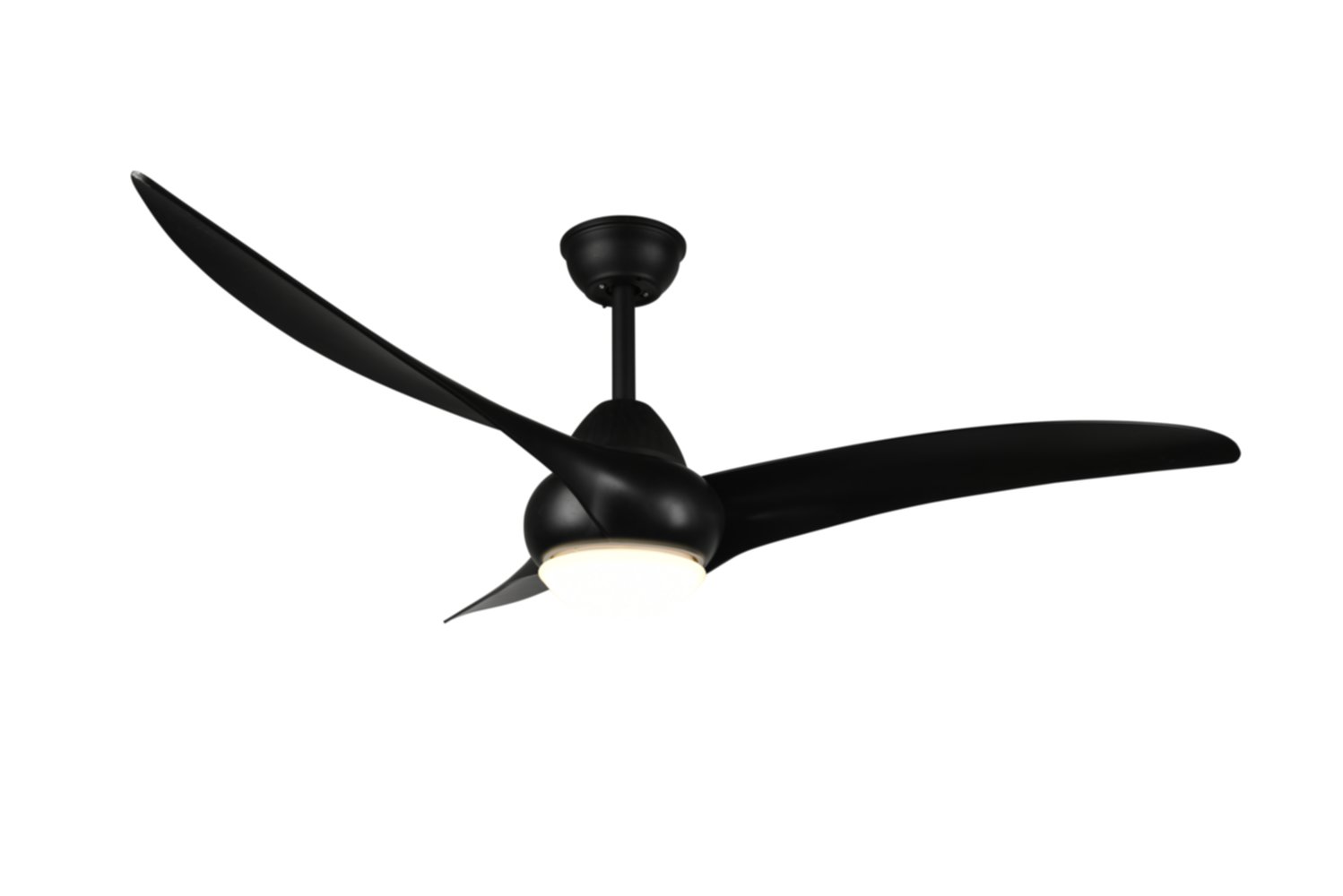 Ventilateur de plafond Alesund Ø115xh.47cm plastique noir mat - TRIO