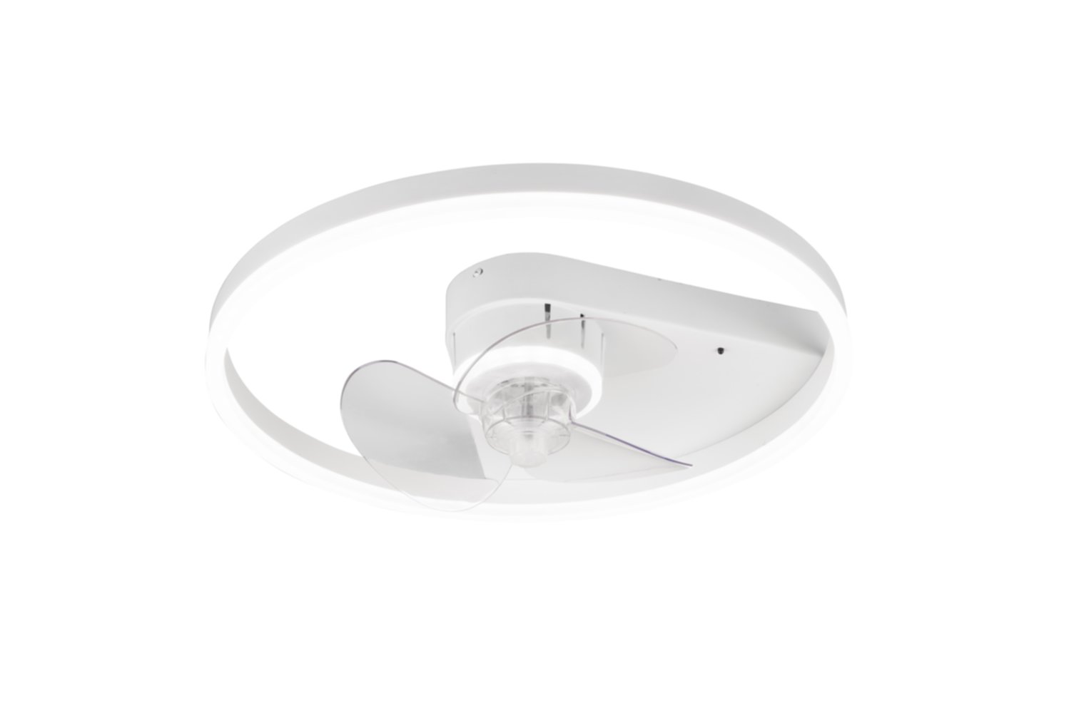 Ventilateur de plafond Borgholm h.15cm blanc mat métal/plastique - TRIO