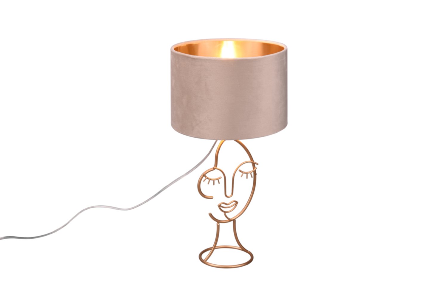 Lampe de Table Mary Beige Métal Exclu 1xE27 Max.60W - REALITY