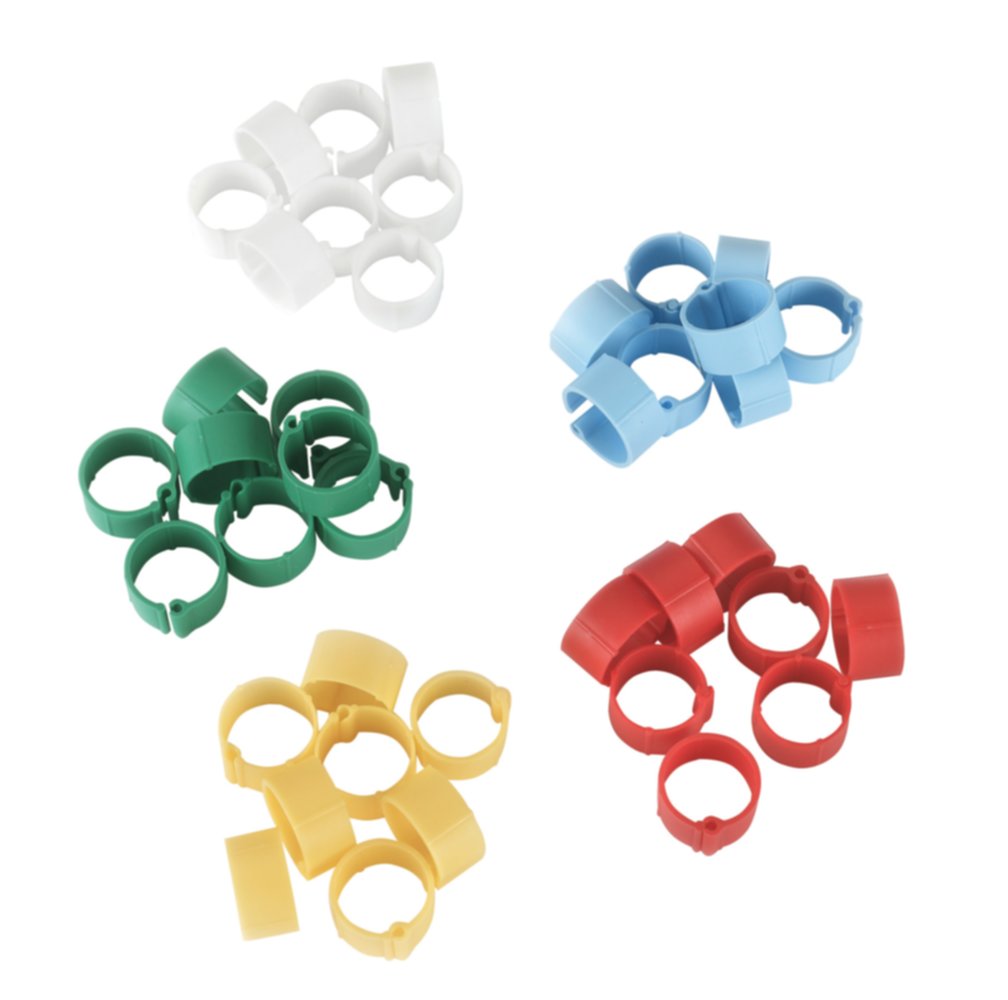 Clips en plastique coloris mélangé, Ø8mm, 100pcs