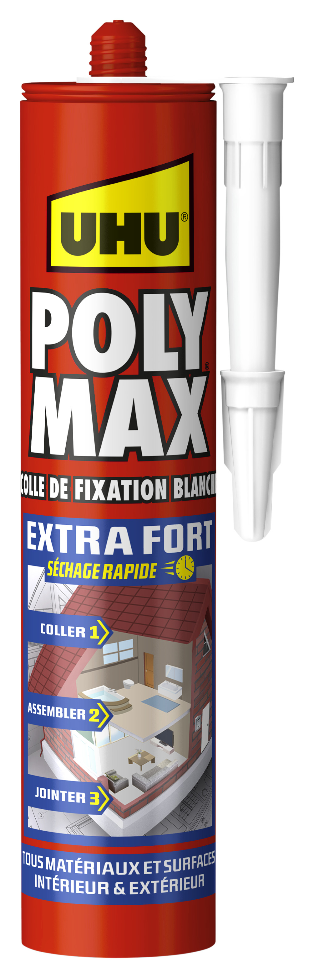 Poly max extra fort séchage rapide blanc cartouche 425g