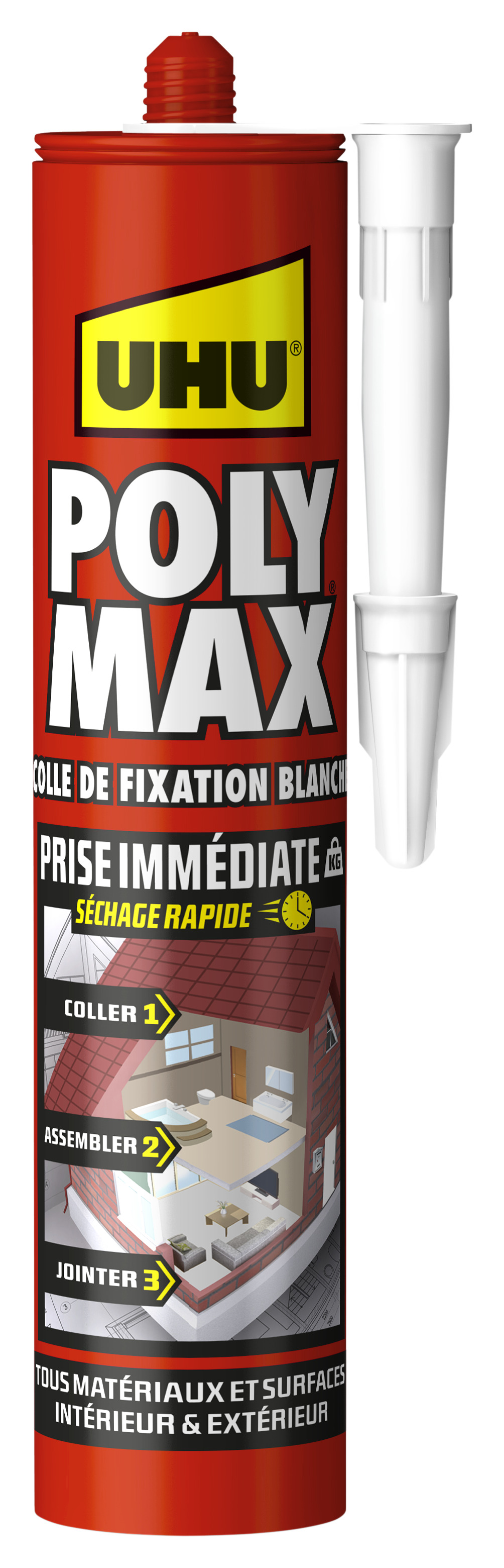 Poly max prise immédiate séchage rapide blanc 425g