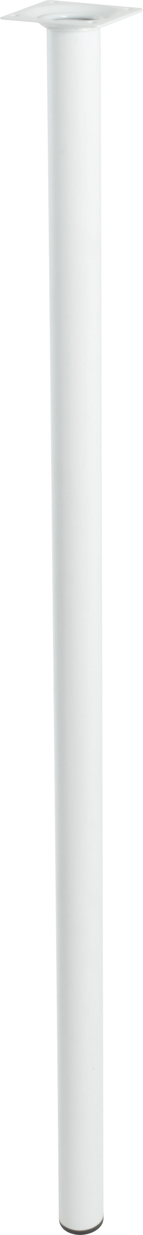 Pied cylindrique métal blanc H.800 Ø30 mm - EVOLUDIS