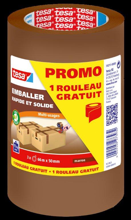 2 Rouleaus emballer 66m 50mm marron