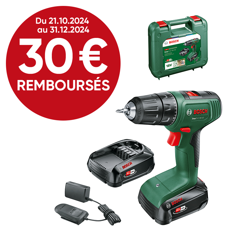 Perceuse Easydrill 18V + 2 batteries 2,0 Ah - BOSCH