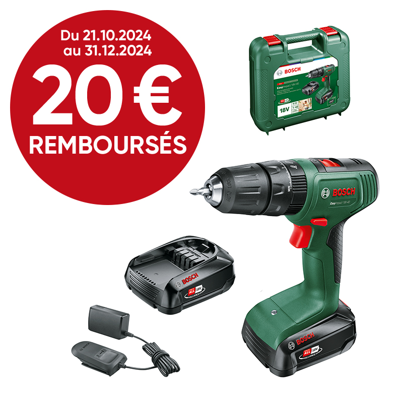 Perceuse-visseuse à percussion EasyImpact 18V-40 2x2Ah - BOSCH