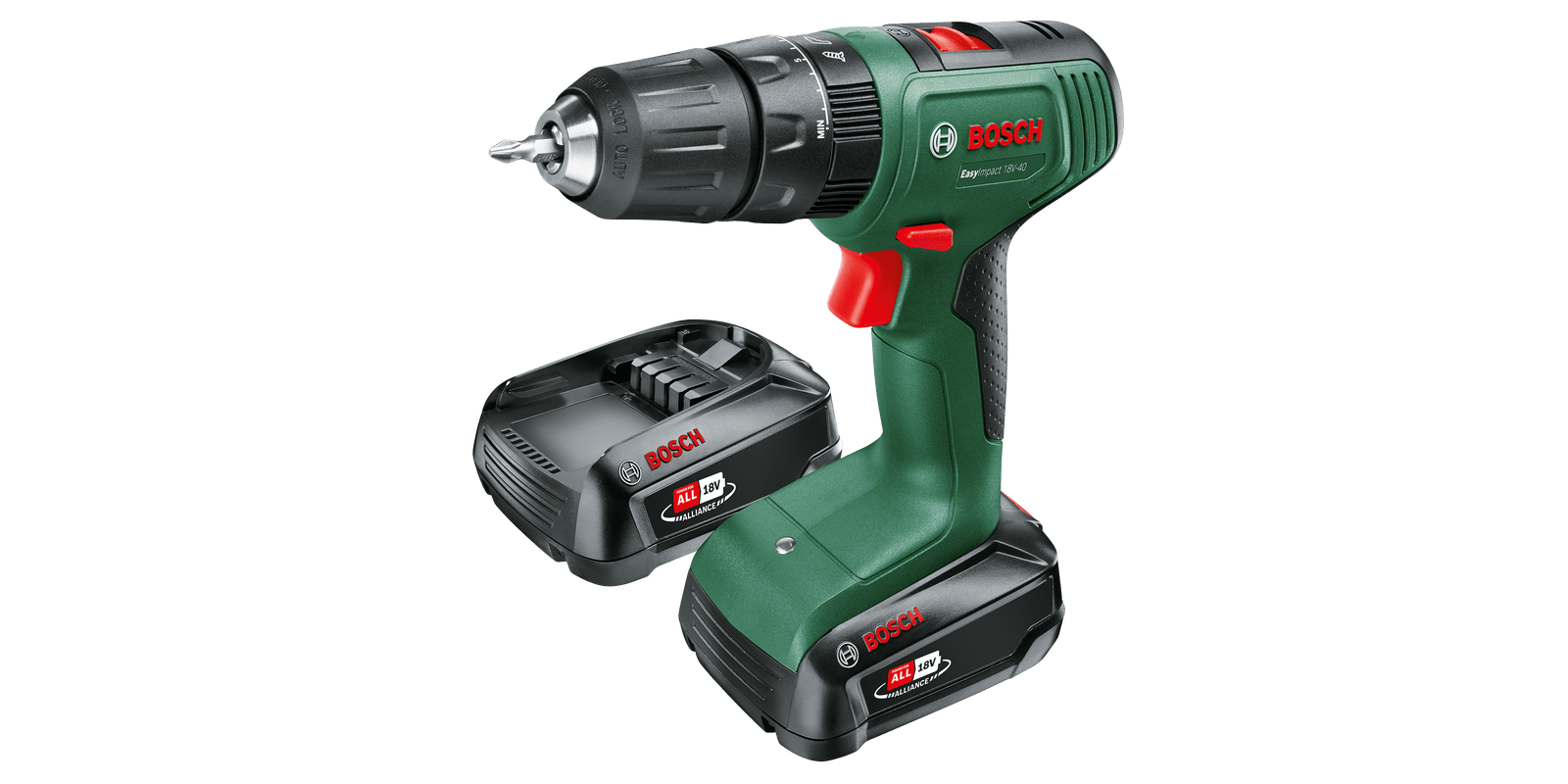 Perceuse-visseuse à percussion EasyImpact 18V-40 2x2Ah - BOSCH