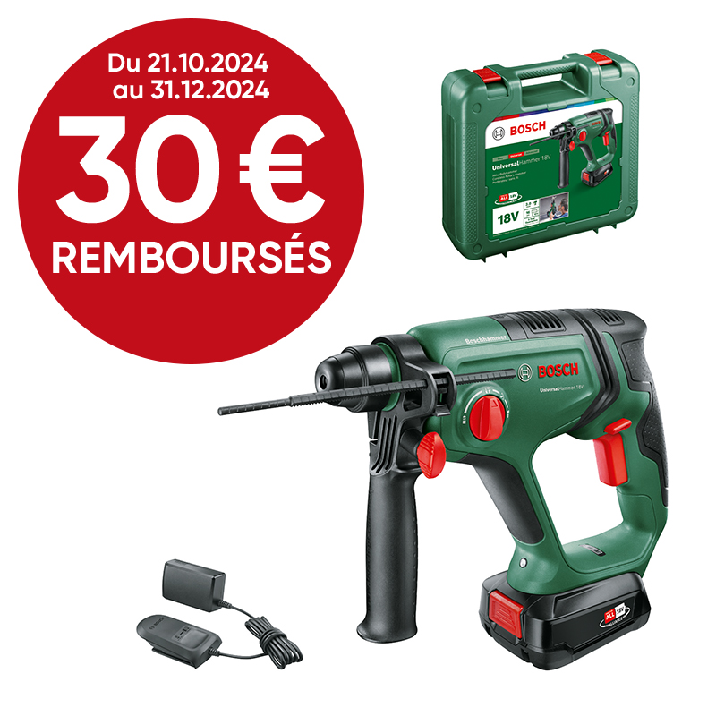 Perforateur sans fil UniversalHammer 18V + 2,5Ah - BOSCH