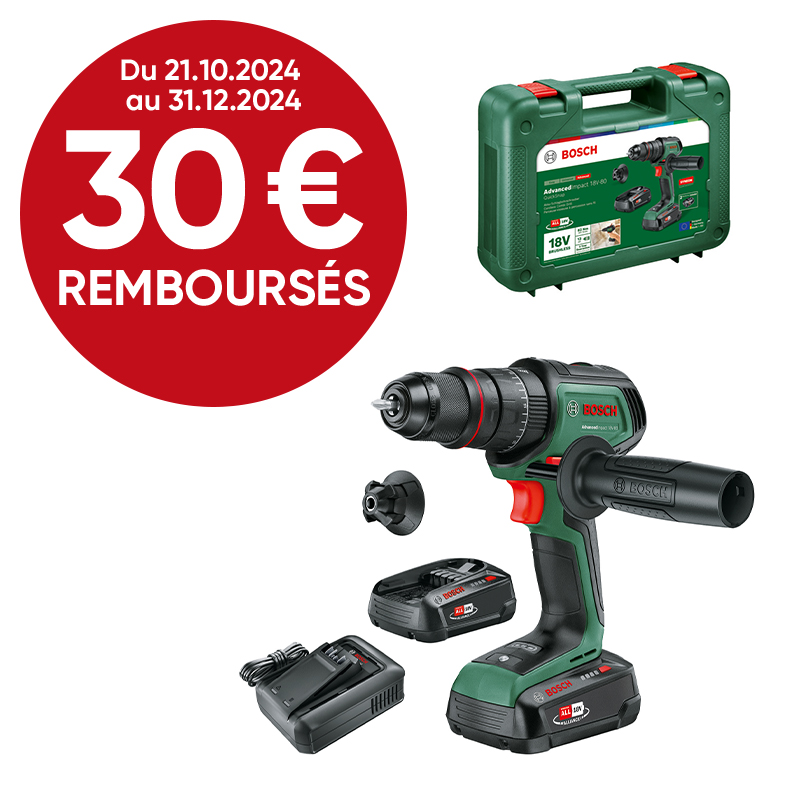 Perceuse à percussion sans-fil AdvancedImpact 18V-80 QuickSnap 2 batteries 2,5Ah - BOSCH