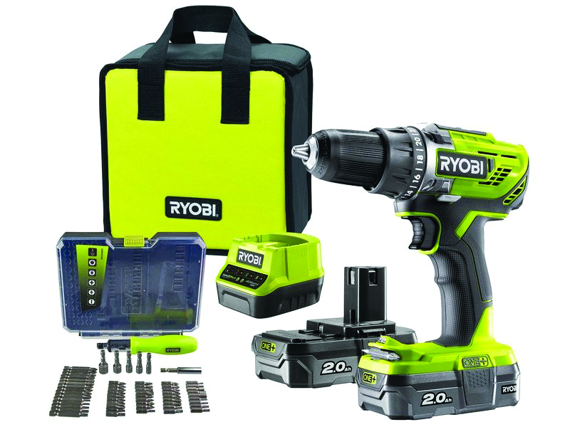 Perceuse visseuse RDD18 18V + 2 batteries 2Ah - RYOBI