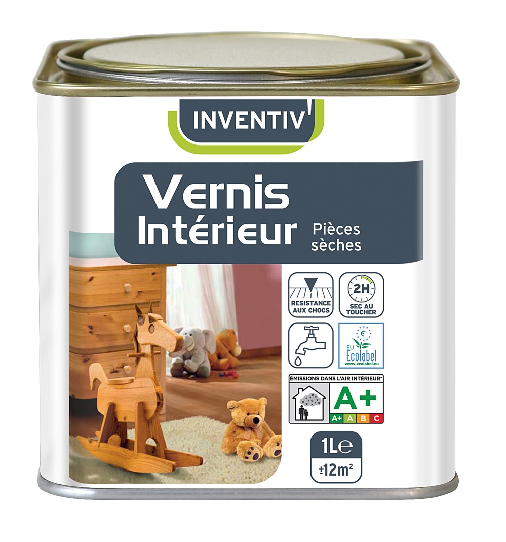 Vernis boiserie intérieure 1L chêne foncé - INVENTIV