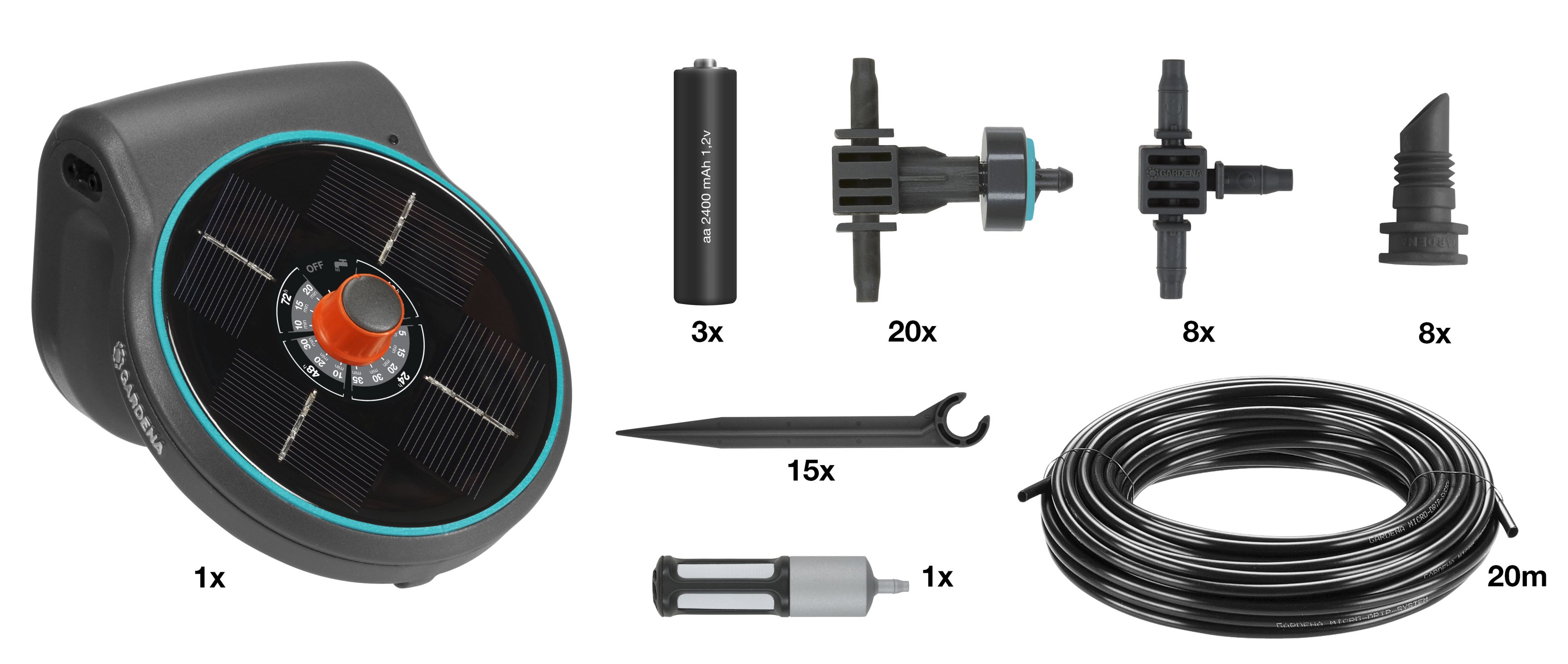 Solution d'arrosage automatique solaire Aquabloom GARDENA