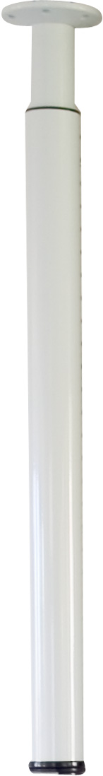 Pied aluminium cylindrique réglable  H.700/1100 mm blanc - EVOLUDIS