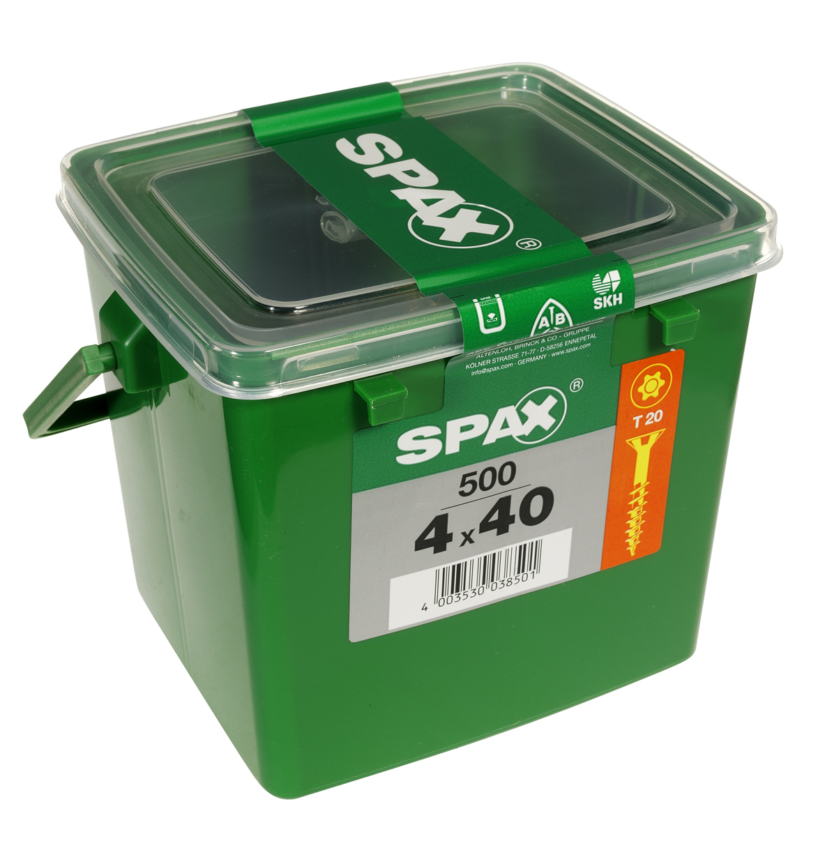 500 vis 4x40 tête fraisée empreinte t-star+ T20 gris SPAX