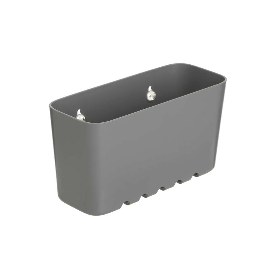 Étagère Rectangulaire à Ventouses 20x8,5x11cm Gris