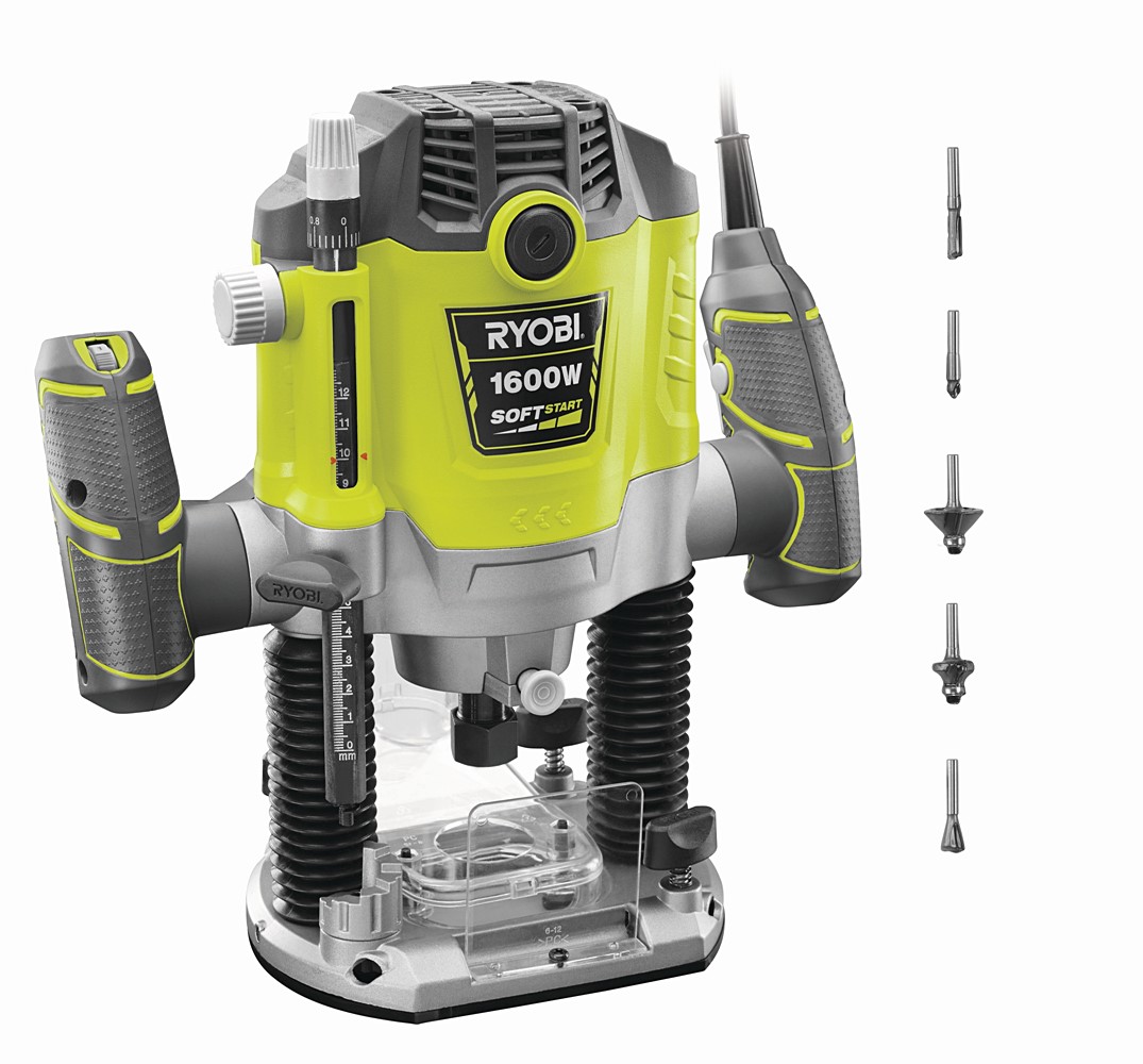 Défonceuse RRT1600-K 1600W + 5 fraises - RYOBI