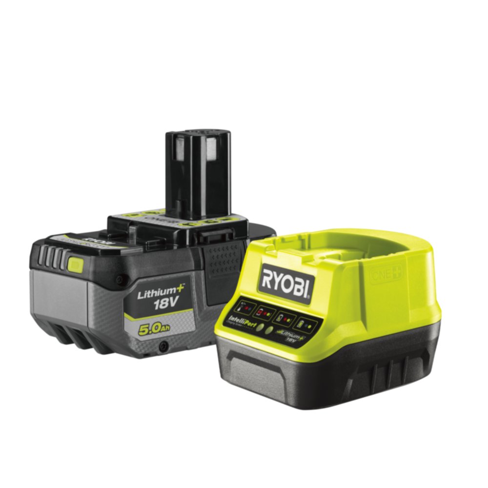 Pack batterie 18V Litihium + 5.0 Ah compacte et chargeur - RYOBI