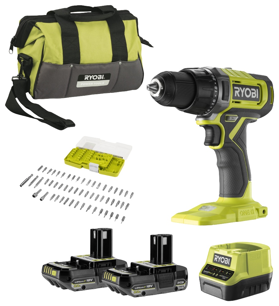 Perceuse-visseuse One+ RDD18 18V + 2 Batt. 2Ah - RYOBI