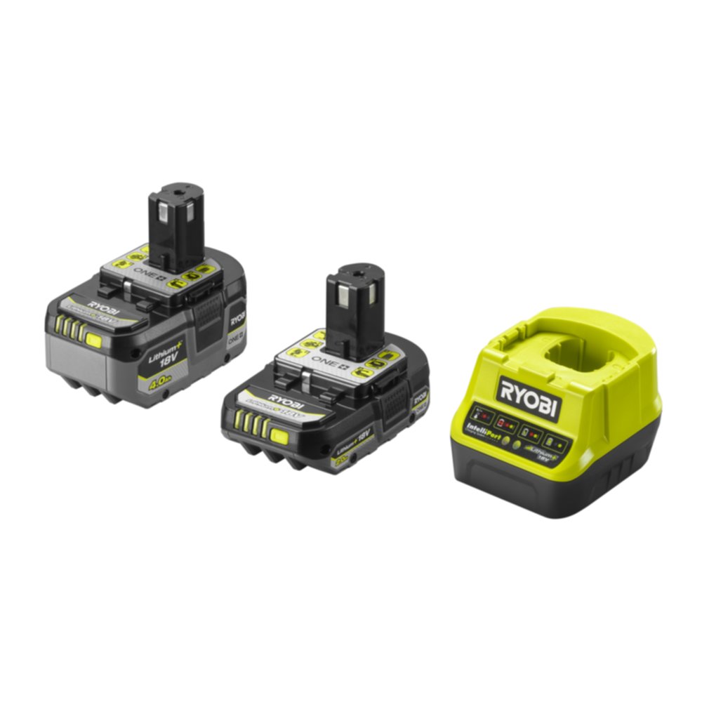 Pack chargeur + batteries Litihum+ 1x4.0 Ah & 1x2.0 Ah - RYOBI