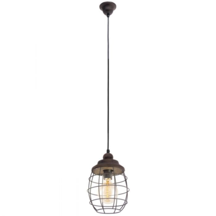 Suspension Bampton acier marron E27 60 W A++-e - EGLO