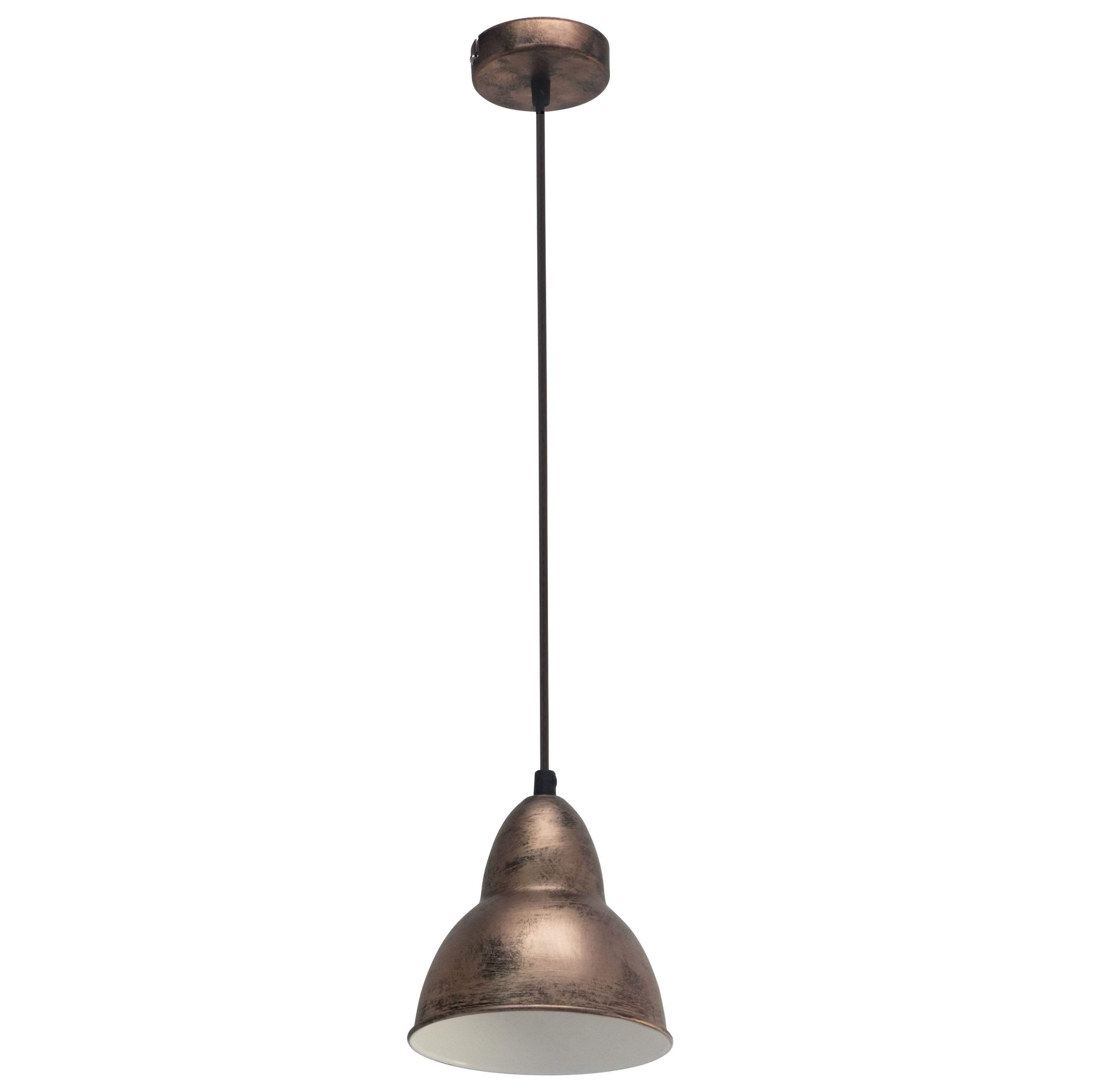 Suspension Vintage 1 lumière E27 Ø155 Acier, Cuivre