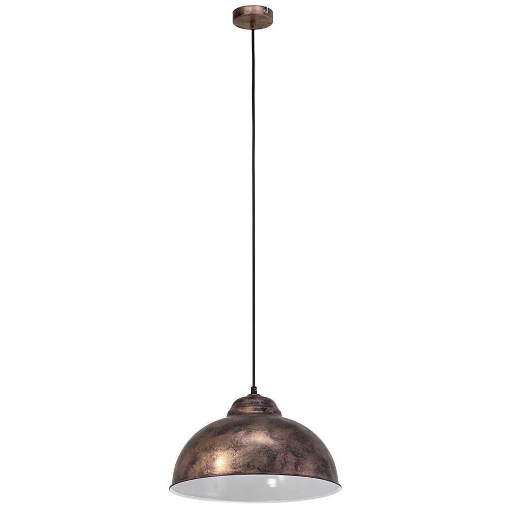 Suspension Vintage 1 lumière E27 60W Ø 37 cm acier cuivré - EGLO