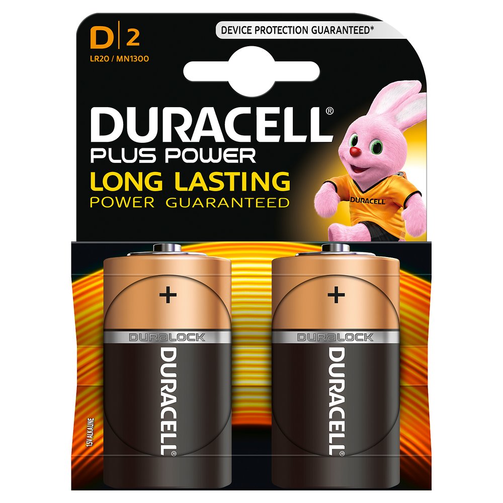 Pile Duracell Plus Power D Mn1300 Blister2 DURACELL