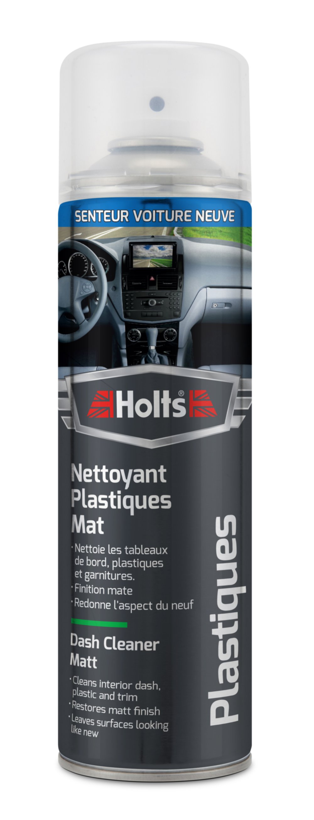 Nettoyant plastiques  finition mate senteur  voiture neuve  500 ml HOLT'S